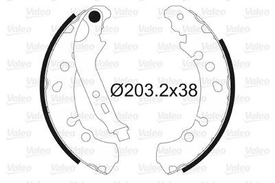 Brake Shoe Set VALEO 564108
