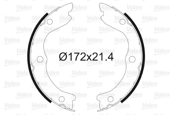 VALEO 564177 Brake Shoe Set, parking brake