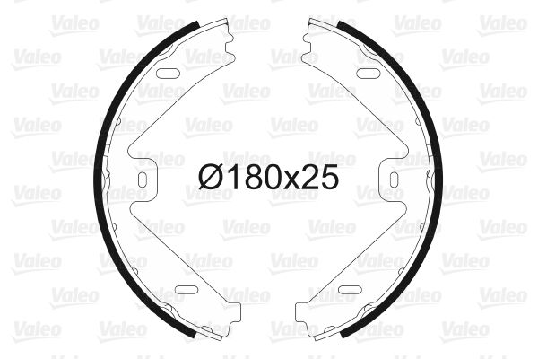 VALEO 564182 Brake Shoe Set, parking brake