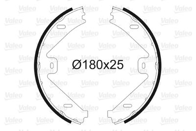 Brake Shoe Set, parking brake VALEO 564182