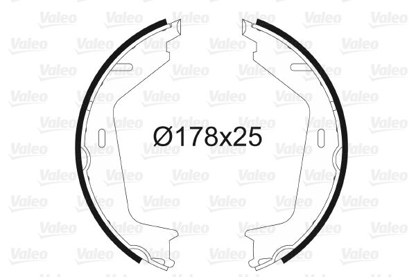 VALEO 564201 Brake Shoe Set, parking brake