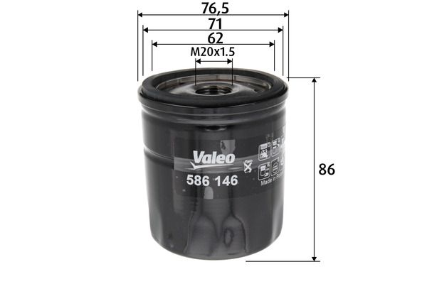 VALEO 586146 Oil Filter