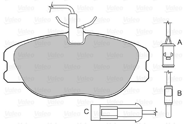 VALEO 598009 Brake Pad Set, disc brake