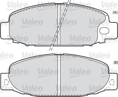 Brake Pad Set, disc brake VALEO 598588