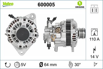 Alternator VALEO 600005