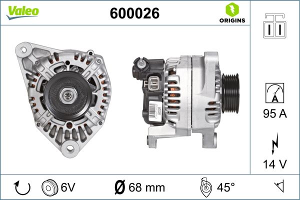 VALEO 600026 Alternator