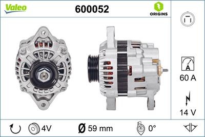 Alternator VALEO 600052