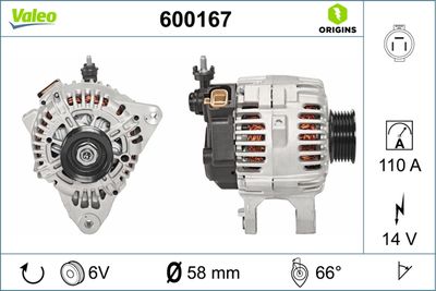 Alternator VALEO 600167