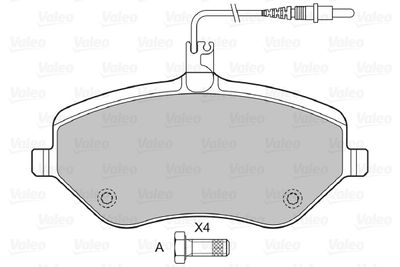 Brake Pad Set, disc brake VALEO 601072