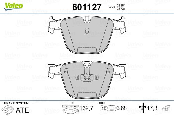 VALEO 601127 Brake Pad Set, disc brake