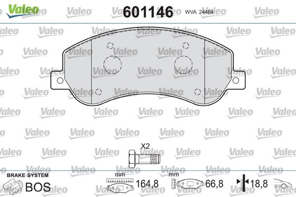 VALEO 601146 Brake Pad Set, disc brake