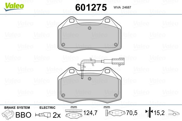 VALEO 601275 Brake Pad Set, disc brake