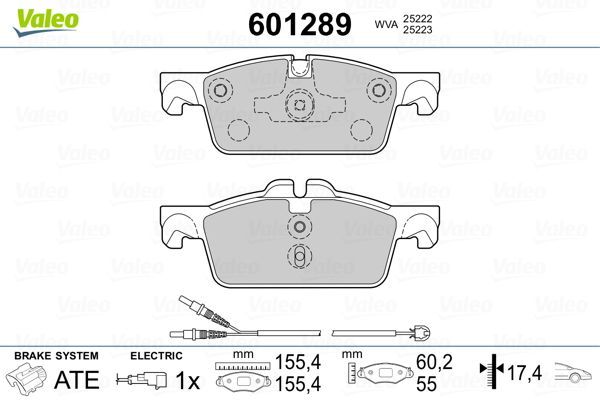 VALEO 601289 Brake Pad Set, disc brake