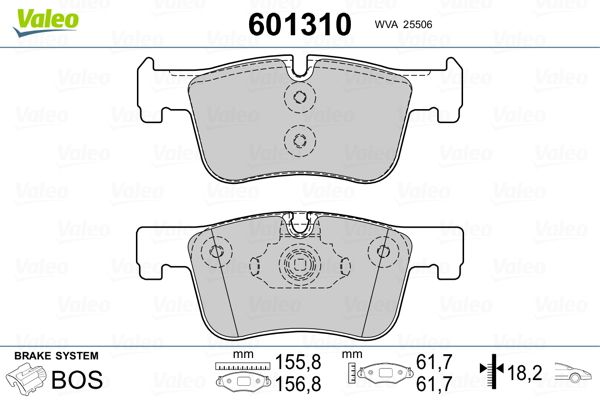 VALEO 601310 Brake Pad Set, disc brake
