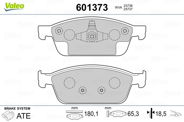 VALEO 601373 Brake Pad Set, disc brake