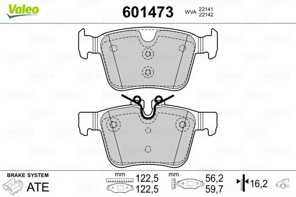 VALEO 601473 Brake Pad Set, disc brake