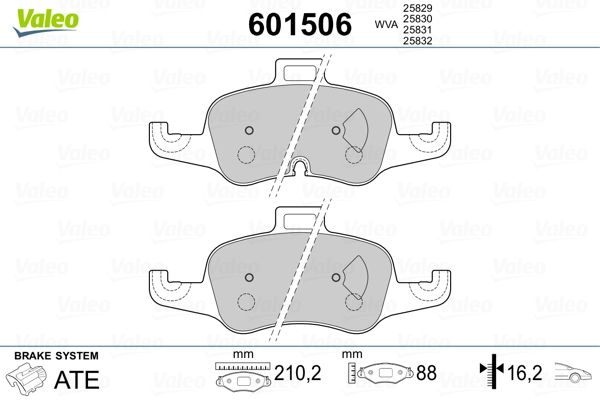 VALEO 601506 Brake Pad Set, disc brake