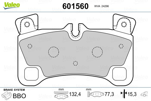 VALEO 601560 Brake Pad Set, disc brake