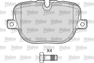 Brake Pad Set, disc brake VALEO 601655