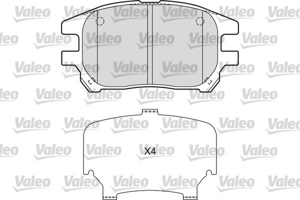 VALEO 601664 Brake Pad Set, disc brake