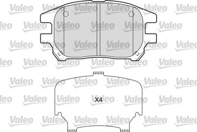 Brake Pad Set, disc brake VALEO 601664