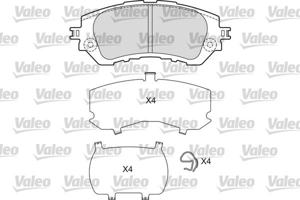 VALEO 601668 Brake Pad Set, disc brake