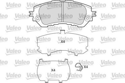 Brake Pad Set, disc brake VALEO 601668