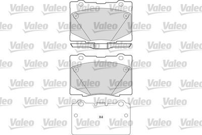 Brake Pad Set, disc brake VALEO 601669