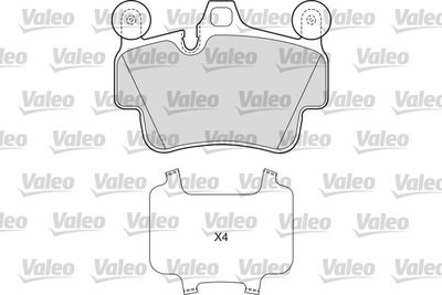 Brake Pad Set, disc brake VALEO 601672