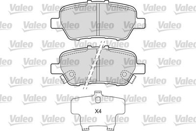 Brake Pad Set, disc brake VALEO 601674