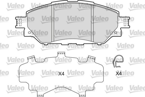 VALEO 601681 Brake Pad Set, disc brake