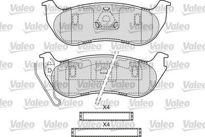 Brake Pad Set, disc brake VALEO 601683