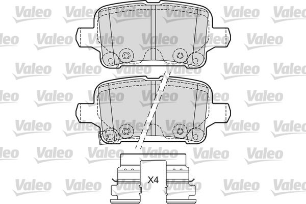 VALEO 601684 Brake Pad Set, disc brake