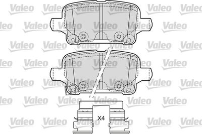 Brake Pad Set, disc brake VALEO 601684