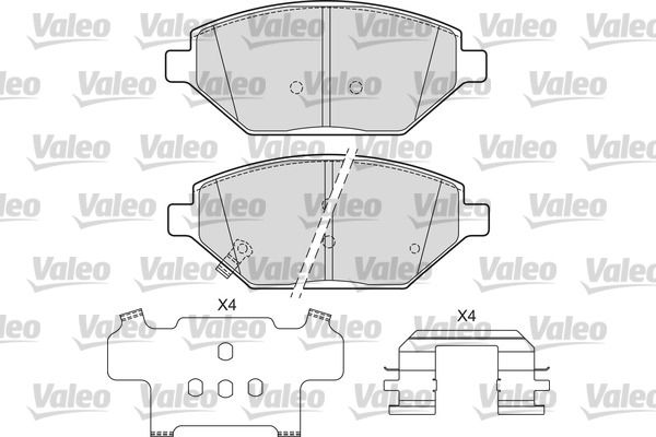 VALEO 601686 Brake Pad Set, disc brake