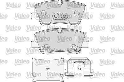 Brake Pad Set, disc brake VALEO 601690