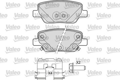 Brake Pad Set, disc brake VALEO 601692