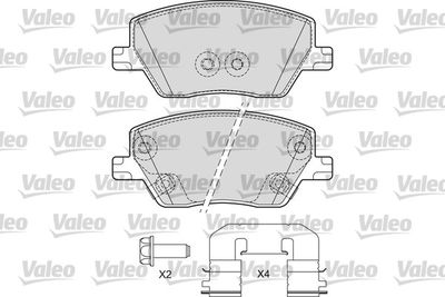 Brake Pad Set, disc brake VALEO 601697