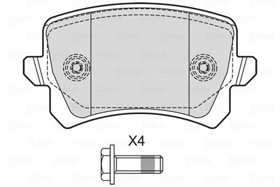 Brake Pad Set, disc brake VALEO 601700