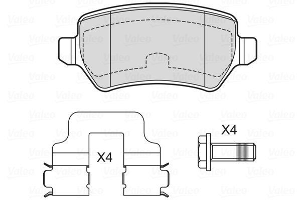 VALEO 601701 Brake Pad Set, disc brake