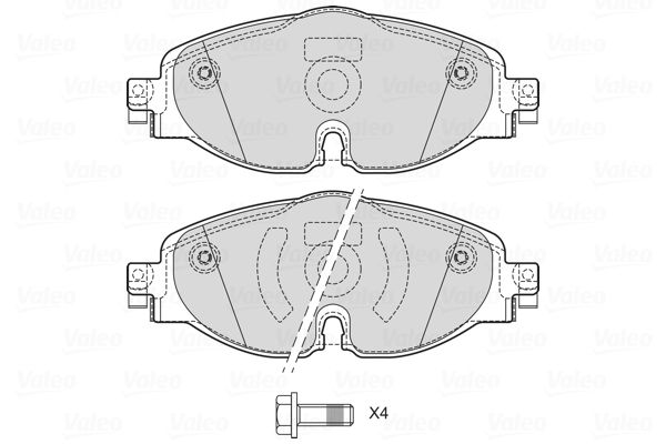 VALEO 601702 Brake Pad Set, disc brake