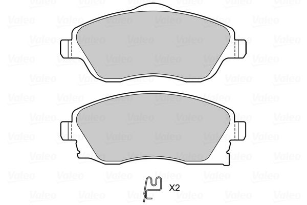 VALEO 601704 Brake Pad Set, disc brake