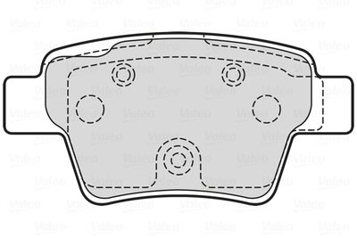 Brake Pad Set, disc brake VALEO 601707