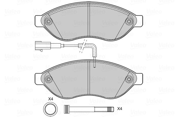 VALEO 601708 Brake Pad Set, disc brake