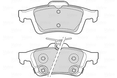 Brake Pad Set, disc brake VALEO 601709