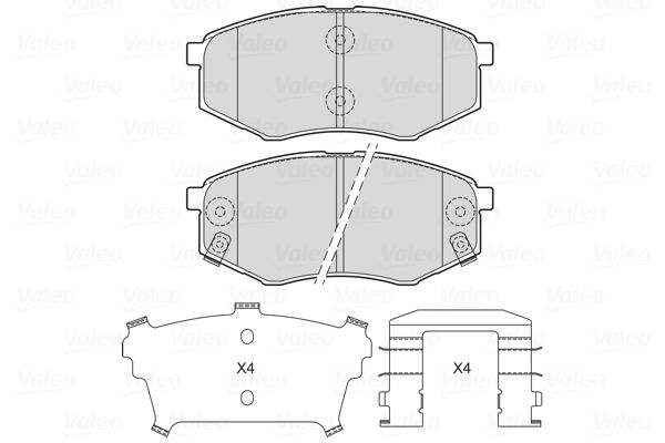 VALEO 601715 Brake Pad Set, disc brake