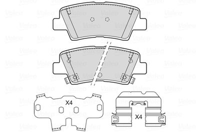 Brake Pad Set, disc brake VALEO 601718
