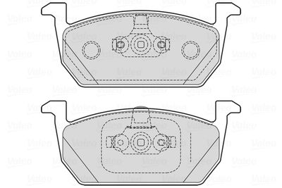 Brake Pad Set, disc brake VALEO 601719