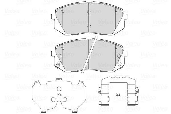 VALEO 601720 Brake Pad Set, disc brake