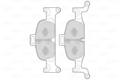 Brake Pad Set, disc brake VALEO 601721